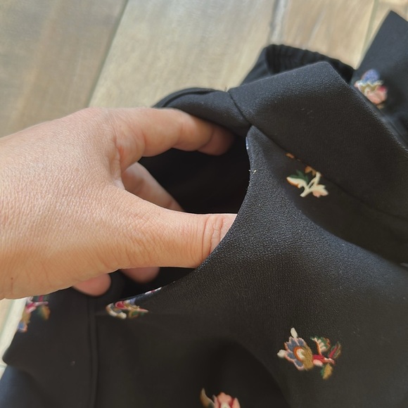 Ann Taylor The Fluid Straight Leg Floral Pants Elastic Waist Trousers Large Tall - Picture 6 of 10